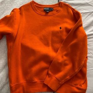 Orange Polo fleece sweatshirt